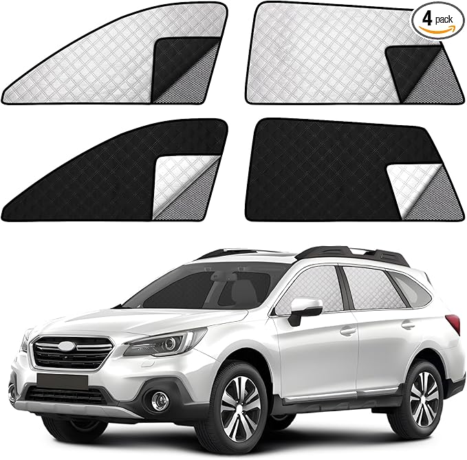 ZATOOTO Car Window Shades for Outback 2015-2020, Double Layer Blackout Shade with Breathable Mesh Screen and Reversible Window Cover Design Privacy & UV Protection for Travel Trip Camping