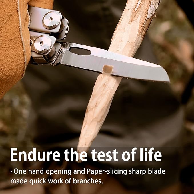 NexTool Flagship Pro Multitool, Foldable Utility Knife with Safety Locking, EDC Multitool with Pocket Knife, Full Size Scissors, Can Opener for Camping, Survival, Fishing, Cool Gifts for Men