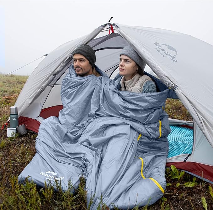 Naturehike Ultralight Sleeping Bag - Envelope Lightweight Portable, Waterproof, Comfort with Compression Sack - Great for 3 Season Traveling, Camping, Hiking