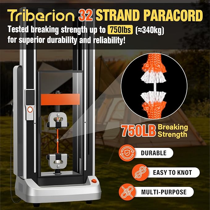 Paracord Rope 750 lb - 200ft 5/32" Parachute Cord 4MM 12-Strand para Cord - Heavy Duty Spool String for Survival,Camping Gear, Survival Bracelet, Clothesline - Orange
