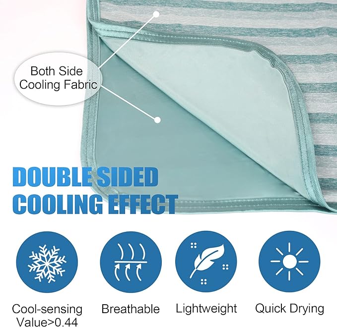 Ailemei Direct Cooling Throw Blanket for Hot Sleepers,Double Sided Cold Effect, Lightweight Breathable Summer Bed Blanket for Couch,Transfer Heat to Keep Body Cool Night Sweats,50"x70"