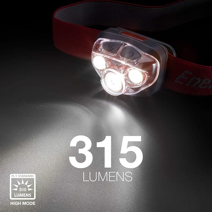 Energizer PRO LED Headlamp, IPX4 Water Resistant Headlamps, High-Performance Head Light for Outdoors, Camping, Running, Storm, Survival LED Light for Emergencies (Batteries Included)