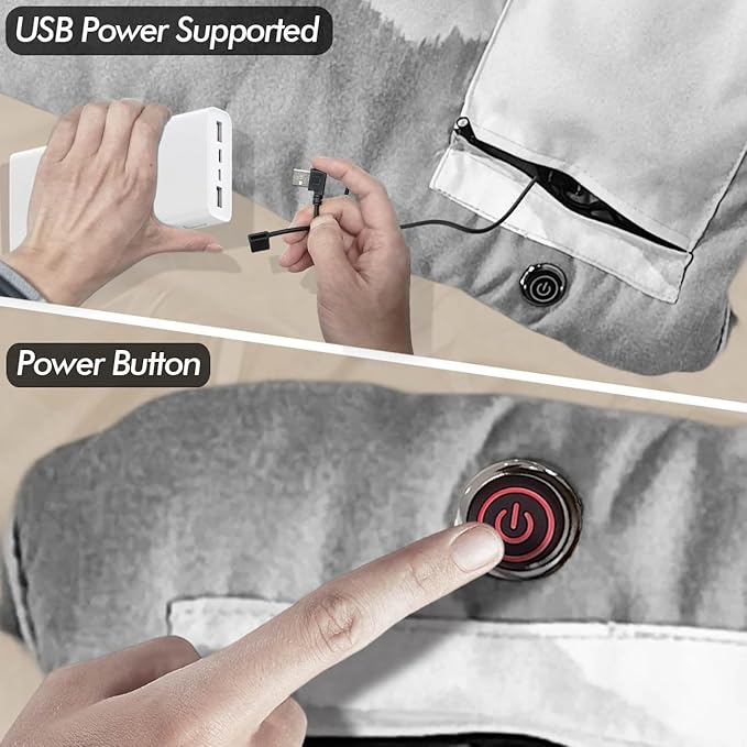 Heated Sleeping Bag pad, Operated by 5V/2A USB Power Supply, 3 Adjustable Temperature Levels, Heated Sleeping Bag Liner for Cold Weather Backpacking or Hiking (Mountains, 76" x 24")