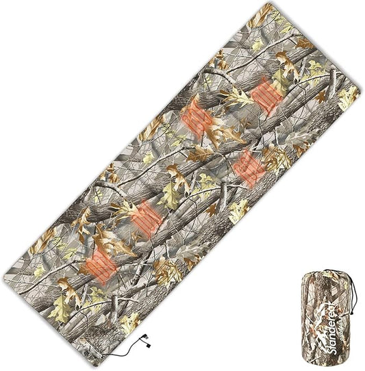 Heated Sleeping Bag pad, 3 Adjustable Temperature Levels, Operated by 5V/2A USB Power Supply(A-Woods, 76" x 24")
