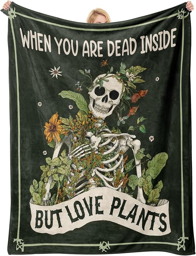 Plant Lady Gifts for Women, Christmas Birthday Gifts for Plant Lover Women, Men - Throw Blankets 60"x50", Gardening Gift for Woman Mom Grandma Friends, Gift for Gardeners