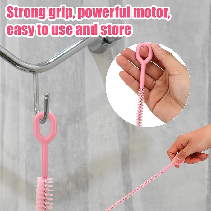 4pcs Straw Cleaner Brushes Compatible with Stanley, 31.5cm/12.4in Extra Long Full Bristle Coverage Reusable Straw Cleaning Brushes Cleaning Accessories (Macaron Pink, 3 Sizes)