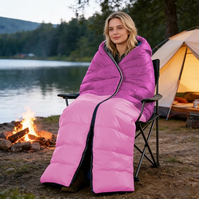 Sleeping Bag 4 Seasons Adults & Kids for Camping Hiking Trips Warm Cool Weather,Lightweight and Waterproof with Compression Bag,Indoors Outdoors Activities