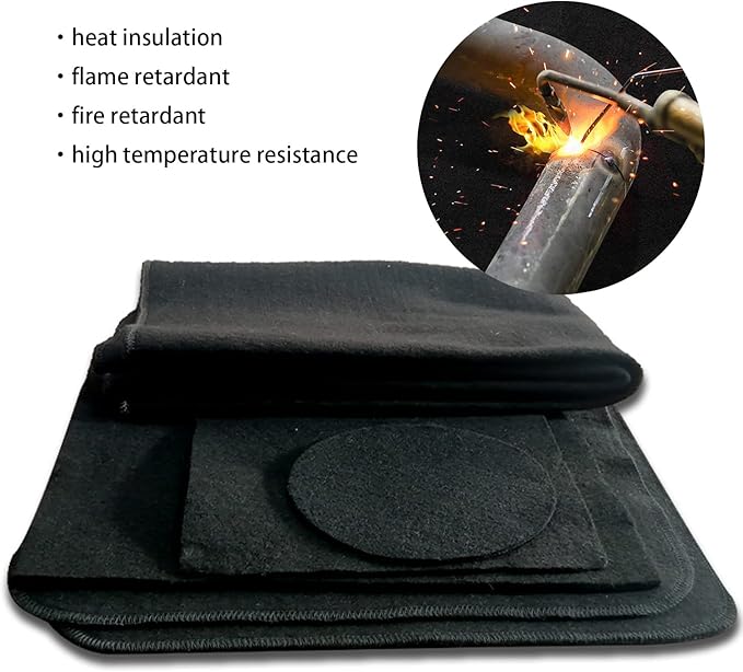 30cm*30cm Welding Blanket Fireproof Mat Anti Fire Pad Heat Insulation Carbon Felt Ground Table Flame Retardant Protective Pad
