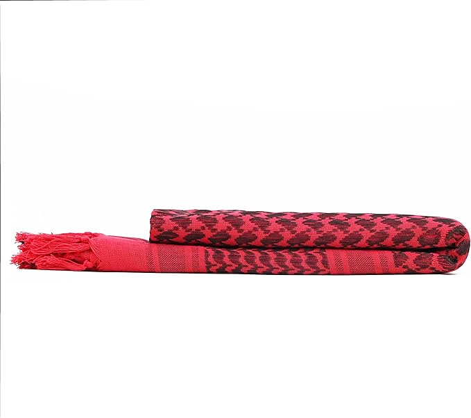 Explore Land Cotton Shemagh Keffiyeh Tactical Desert Scarf Neck Head Wrap with Tassel for Men Women