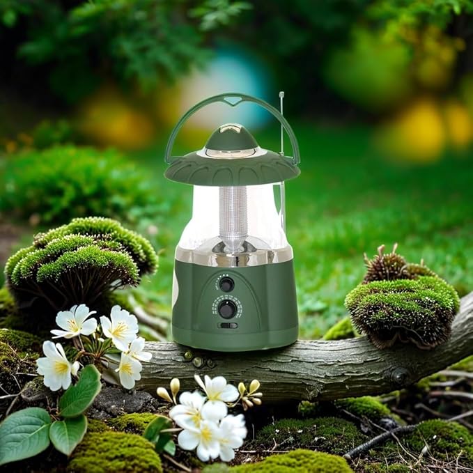 Northpoint 190507 12-Led Lantern With 4-Led Flashlight & Am/Fm Radio (Black)