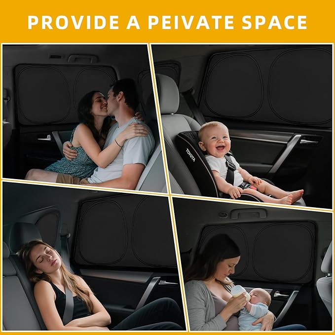 ZATOOTO Car Window Shades for Ford F-150 2021-2024 - Custom Fit Front and Rear Side Window Sun Shade 100% UV Protection & Heat Blocking, Privacy Cover for Camping, Napping, Parking, Ford F-150