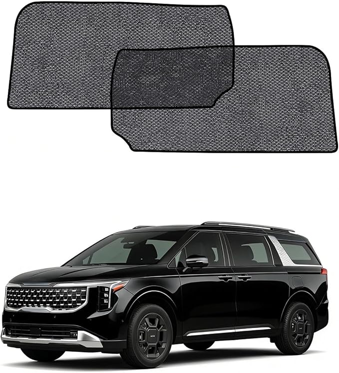 Car Window Shades for Kia Carnival(2022-2025), 2-Pack Rear Window Sun Shades for Baby – Breathable Mesh, UV & Heat Blocker, Privacy Protection for Camping, Travel, Sleep & Nursing