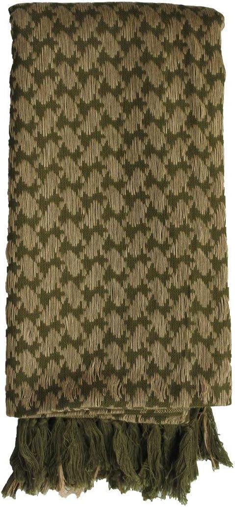 Explore Land Cotton Shemagh Keffiyeh Tactical Desert Scarf Neck Head Wrap with Tassel for Men Women