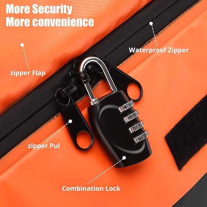 GarveeTech Car Rooftop Cargo Carrier Bag 15 Cubic Feet, Waterproof Roof Rack Cargo Bag for All Cars with/Without Rack, Waterproof Zip, 8 Reinforced Straps, 4 Door Hooks, Luggage Lock, Storage Bag