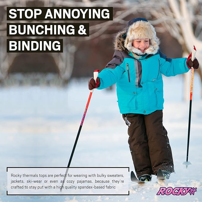 Rocky Thermal Underwear for Kids, Boys Thermals, Long Johns Underwear, Base Layer for Cold Weather/Skiing