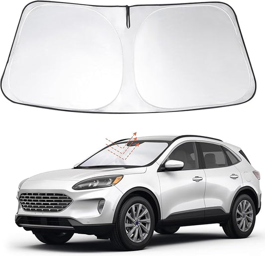 Windshield Sun Shade Custom Fit 2020 2021 2022 2023 2024 2025 2026 Ford Escape Accessories Foldable Sunshade Sun Blocker Front Window Shades Covers Keep Car Cooler