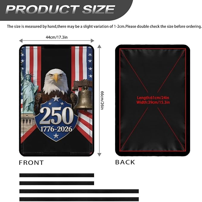 Patriotic RV Door Window Shade, Eagle Liberty RV Blackout Window Cover, UV Rays Protection Camper Trailer Door Window Cover