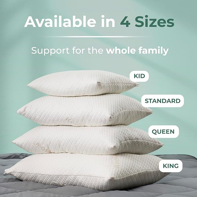 Snuggle-Pedic Shredded Memory Foam Pillow - The Original Cool Pillows for Side, Stomach & Back Sleepers - Sleep Support That Keeps Shape - College Dorm Room Essentials for Girls and Guys - Queen