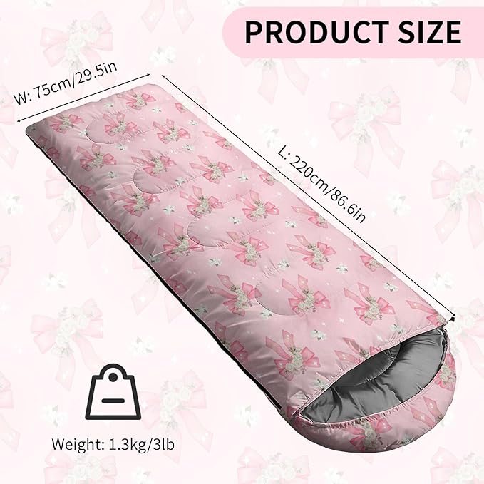Camping Sleeping Bags, Lightweight Waterproof Sleeping Bag and Compact with Compression Sack for Outdoor