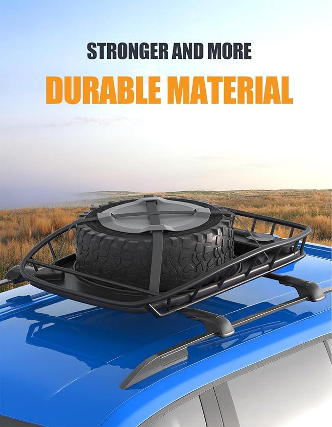 KINGGERI 300LBS Lockable Roof Rack Cross Bars Compatible with Toyota RAV4 2013-2018, Lockable Aluminum Heavy Duty Crossbar Anti-Theft Metal Lock Key Black Matte Powder Coated Non-Corrosion