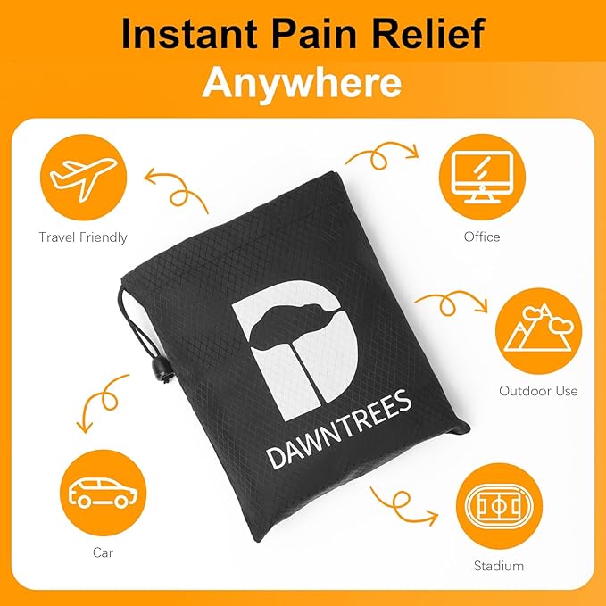 2 Pack Inflatable Seat Cushion, Lightweight, Waterproof, Suitable for Office/Home Chair Pad and Lumbar Pillow Support,Portable Air Seat Cushion for Travel,Car,Outdoor Stadium and Camping,Black