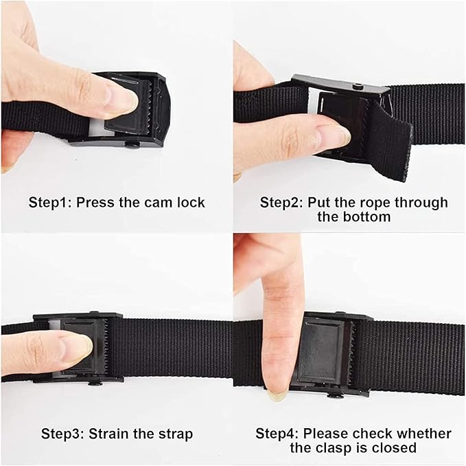 4 Pack Tie Down Strap,5ft x 1" Lashing Straps with Adjustable Buckle Heavy Duty Secure Straps up to 600 lbs for Cargo, Luggage, Bicycles, Motorcycles, Truck, SUV, Car Roof Rack, Canoe
