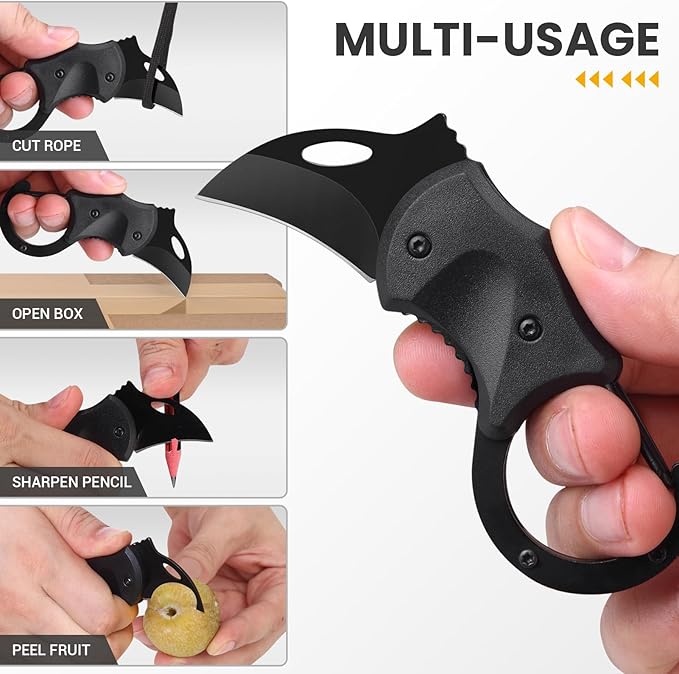 FUNBRO Small Pocket Knife Gift for Men, Keychain Box Cutter with 1.34inch Blade, Mini Folding Knives EDC Gadgets for Everyday Carry, Stocking Stuffers Gift for Adults Men Him