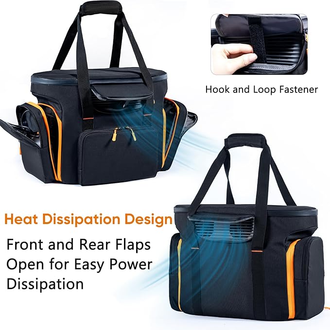 Heavy-Duty Portable Power Station Storage Case Compatible with DELTA 2 Pro Solar Power Bank Carrying Case for Outdoor Camping Essentials Carrying Case Only