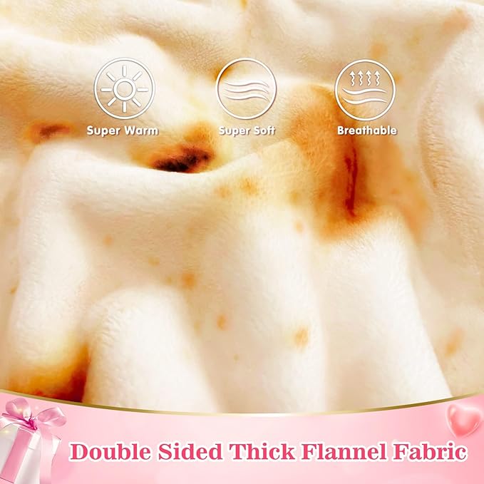 Waitu Wearable Blanket Sweatshirt Gifts for Women and Men, Warm and Cozy Giant Blanket Hoodie, Thick Flannel Blanket with Sleeves and Giant Pocket - Burritos