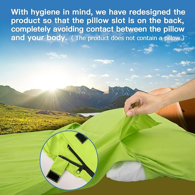 JAICOM Sleeping Bag Liner, Travel Sheets & Adult Sleep Sack, Ultralight and Portable Summer Sleeping Bag - Ideal for Backpacking, Hotels and Hostels, Business Trips, Camping