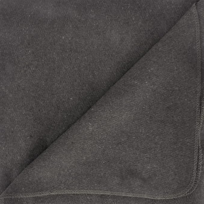 MediTac Grey Warm Wool Fire Retardant Blanket, 62" x 80" (52% Wool) - US Military Style