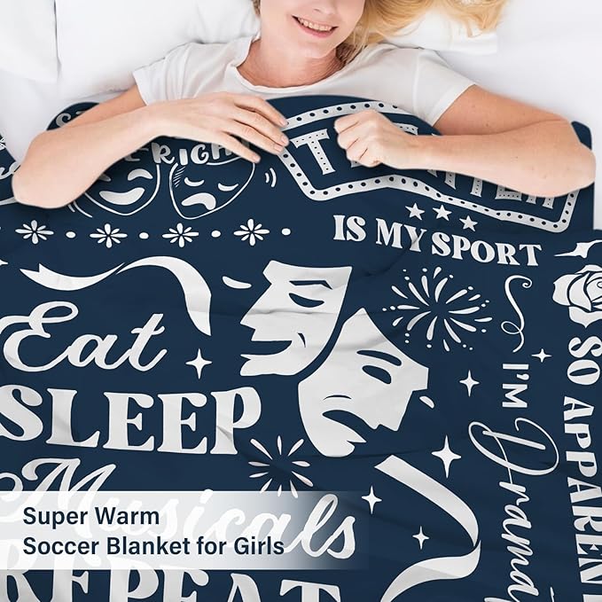 Broadway Blanket Gifts, Musical Theater Gifts for Lovers, Broadway Musical Gift for Theater, Christmas Birthday Gift Blanket for Women Men, 80" x 60"