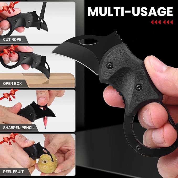 FUNBRO Small Pocket Knife Fathers Day Dad Gifts for Men, EDC Box Cutter, Anniversary & Birthday Gifts for Him, Mens Stocking Stuffers Gifts for Boyfriend Husband Grandpa from Daughter Wife Son