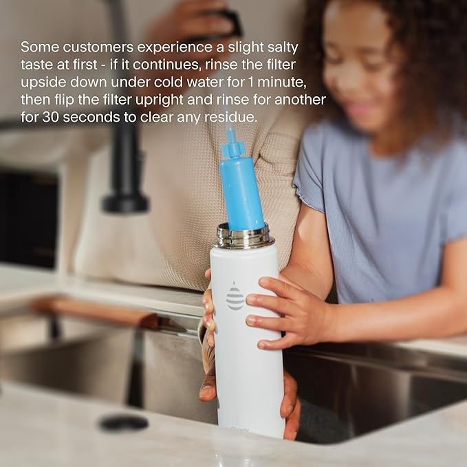 Clearly Filtered Water Bottle | Removes 200+ Contaminants, Double-Wall Insulated Stainless Steel, BPA/BPS Free, Phthalate Free, Filters Flouride Lead Chlorine (32oz, Crimson)