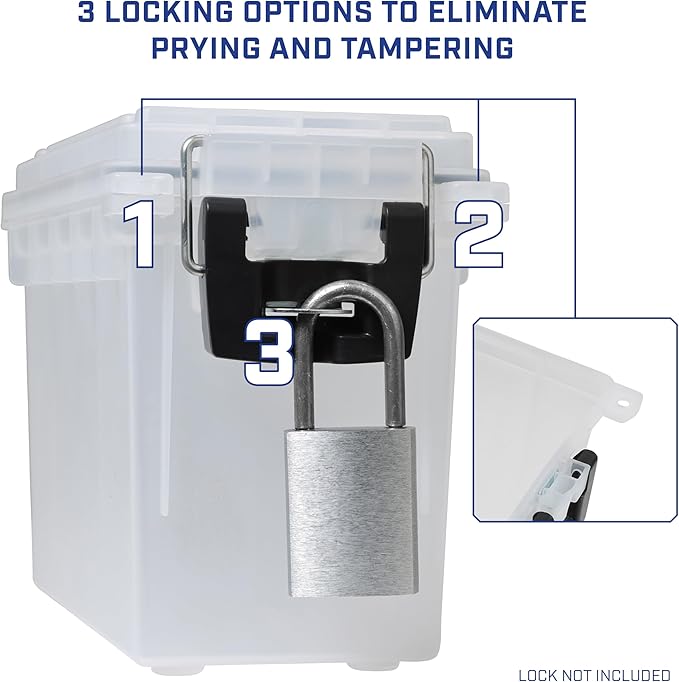 Sheffield 12758 4-Pack Ammo Storage Box, Mothers Day Gifts, .30 Cal Field Boxes, Mothers Day Gifts for Mom, Lockable Storage Box with Handle, Secures Hunting Gear, Supplies, and Bullets, Made in USA