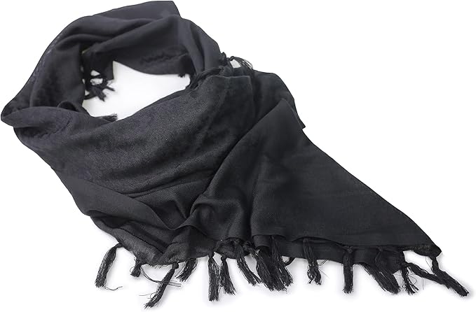 Luxns Military Shemagh Tactical Desert Scarf / 100% Cotton Keffiyeh Scarf Wrap for Men And Women