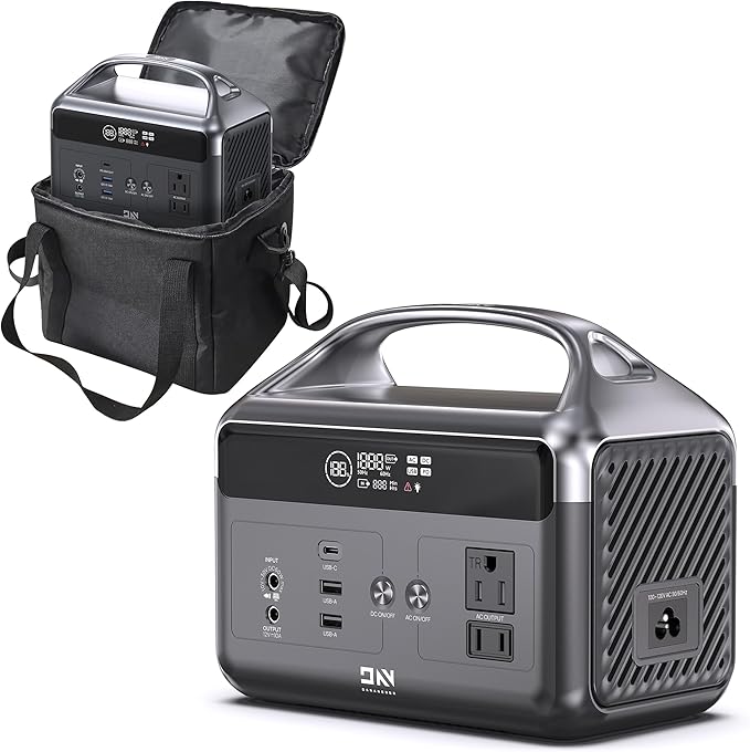 DaranEner Portable Power Station 60,000mAh with Storage Bag, 192Wh LiFePO4 Battery Backup, Solar Generator with 2×AC 300W(600W Surge) Outlets, USB-C 60W PD, for Camping, RV, Outdoor, Home Emergency