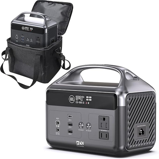 DaranEner Portable Power Station 60,000mAh with Storage Bag, 192Wh LiFePO4 Battery Backup, Solar Generator with 2×AC 300W(600W Surge) Outlets, USB-C 60W PD, for Camping, RV, Outdoor, Home Emergency