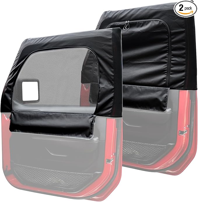 BESTAOO Front Car Window Shades, 2 PCS Sun Shade for Jeep Side Windows, Side Window Screen Curtains Cover for Camping Compatible with 2007-2025 Jeep Wrangler JK JL & Gladiator JT