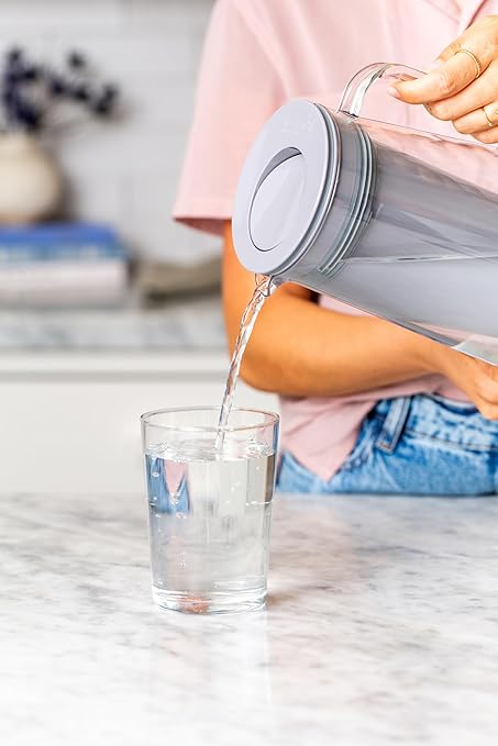 LifeStraw Home – Water Filter Pitcher, 7-Cup, Wisteria, BPA Free Designed for Everyday Protection Against Bacteria, parasites, microplastics, Lead, Mercury, PFAS, and a Variety of Chemicals