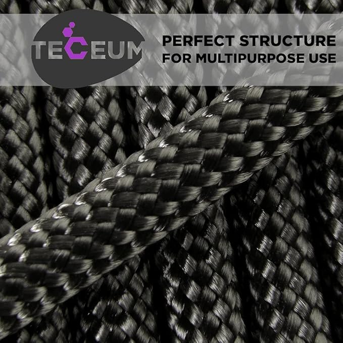 TECEUM Paracord Type III 550 Basalt – 1000 ft – 4mm – Tactical Rope MIL-SPEC – Outdoor para Cord –Camping Hiking Fishing Gear and Equipment – EDC Parachute Cord – Strong Survival Rope 409