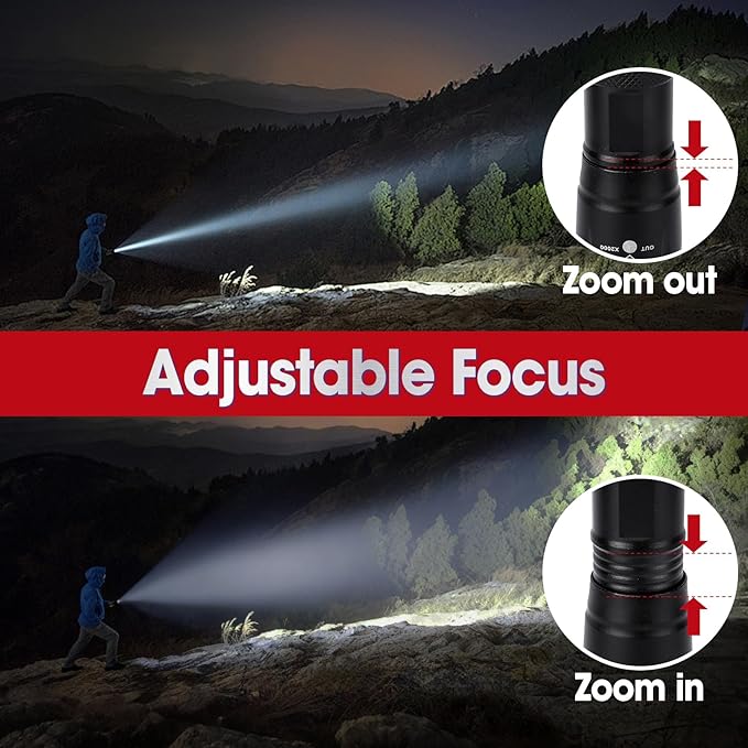 YesBes 7 Pack Small LED Flashlights High Lumens, Tactical Flashlight with 5 Modes, Waterproof Zoomable Flash Light, Small Flashlight for Camping Home Emergencies, Hunting Camping Essentials