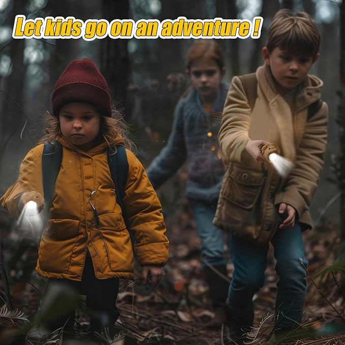 Kids Flashlight Rechargeable, LED Flashlight for Boys & Girls, Fun Lightweight Flashlights for School Kid for Camping & Outdoor Adventures, Dog Walking, Birthday Gift,1 Pack-Lion