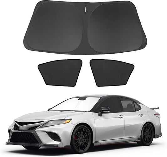 3PCS Car Window Shades Front Windshield Sun Shade Foldable Window Shade Custom Fit for 2018-2022 Honda Accord Accessories Car Shades for Front Windows Anti-UV Rays Block Heat