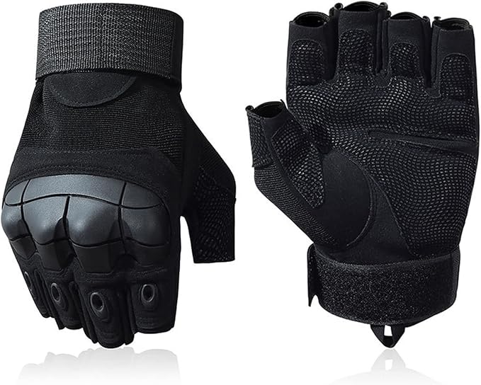 SUJAYU Outdoor Fingerless Gloves for Men - Driving, Hiking, Biking & Motorcycle Gloves