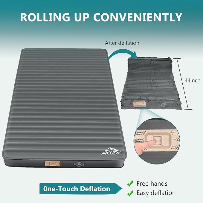 Double Self-Inflating Sleeping Pad with Built-in Electric Pump, 3.15" Ultra-Thick Memory Foam, Camping Mattress for 2 Person, R-Value 9.5