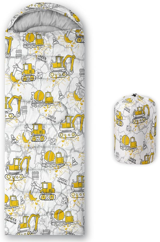 QOOMO Axolotl Cute Camping Sleeping Bags,3 Season Warm & Cool Weather,Lightweight,Waterproof Sleeping Bags for Adults & Kids,Traveling,and Outdoors