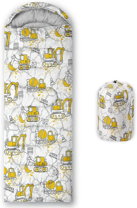 QOOMO Axolotl Cute Camping Sleeping Bags,3 Season Warm & Cool Weather,Lightweight,Waterproof Sleeping Bags for Adults & Kids,Traveling,and Outdoors