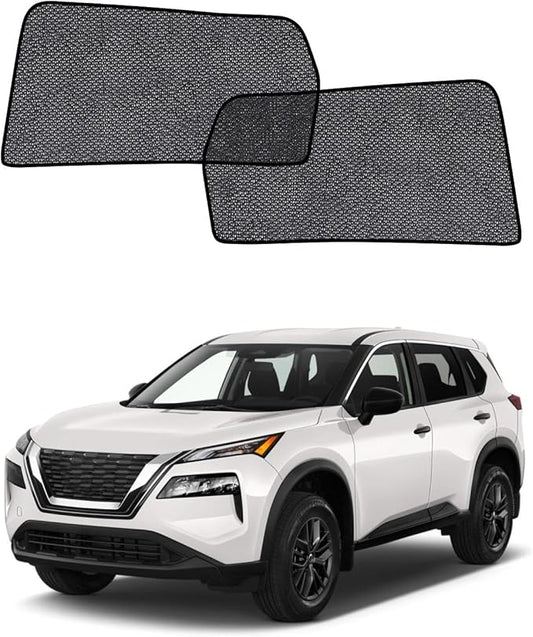 Car Window Shades for Nissan Rogue(2021-2026), 2-Pack Rear Window Sun Shades for Baby – Breathable Mesh, UV & Heat Blocker, Privacy Protection for Camping, Travel, Sleep & Nursing