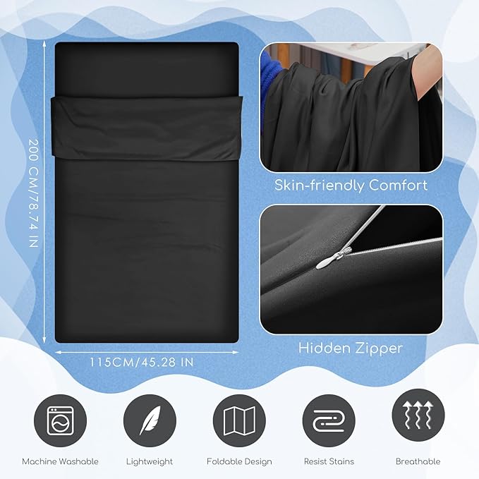 Irenare Self Tan Sleep Sack Reusable Body Self Tanners Lightweight Breathable Tanning Sleeping Sac for Bed Travel Sleeping Bag